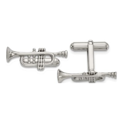 Stainless Steel Trumpet Cufflinks for Men