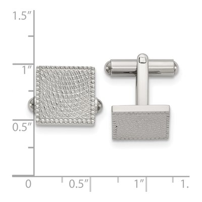 Men's Stainless Steel Square Cuff Links – view 2