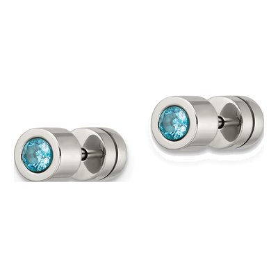 Stainless Steel CZ Stud Earrings – view 4