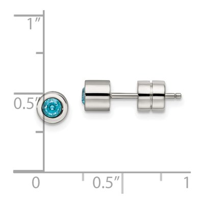 Stainless Steel CZ Stud Earrings – view 6