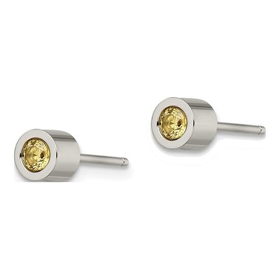 Stainless Steel CZ Stud Earrings – view 4