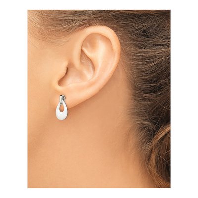Stainless Steel Ceramic Dangle Earrings – view 5