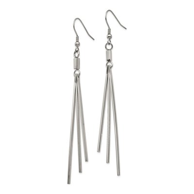 Stainless Steel Graduated 3-Bar Dangle Earrings – view 4