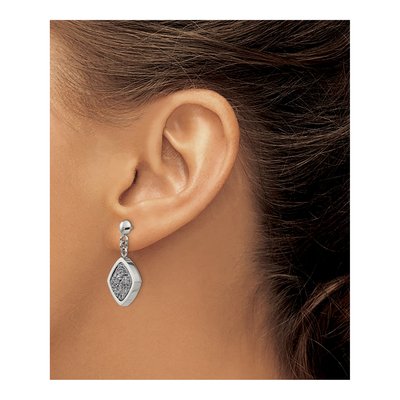 Stainless Steel Druzy Dangle Earrings – view 4