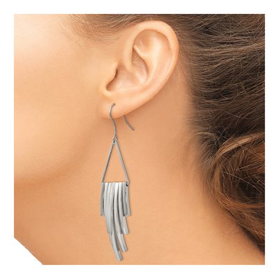 Stainless Steel Triangle Bar Dangle Earrings – view 5