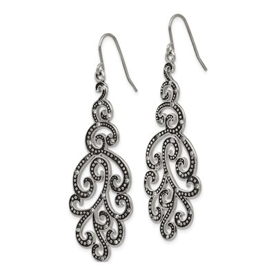 Stainless Steel Crystal Dangle Earrings – view 4