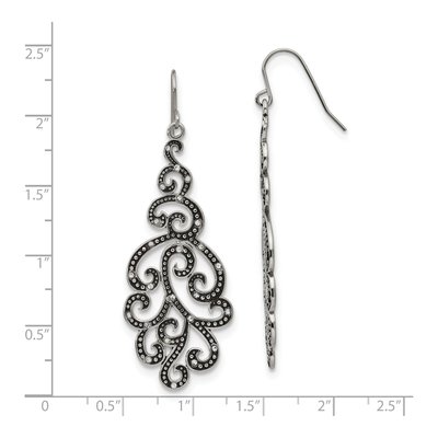 Stainless Steel Crystal Dangle Earrings – view 6
