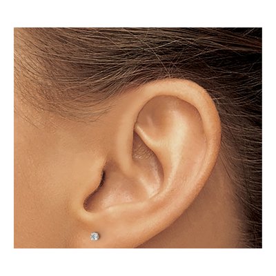 Stainless Steel 2mm CZ Square Stud Earrings – view 5
