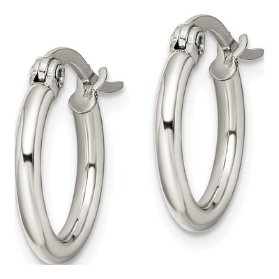 Stainless Steel 15mm Hoop Earrings – view 5
