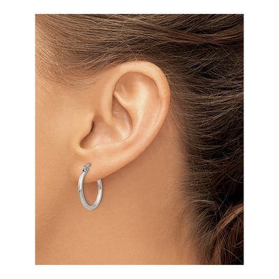 Stainless Steel 18mm Hoop Earrings – view 6