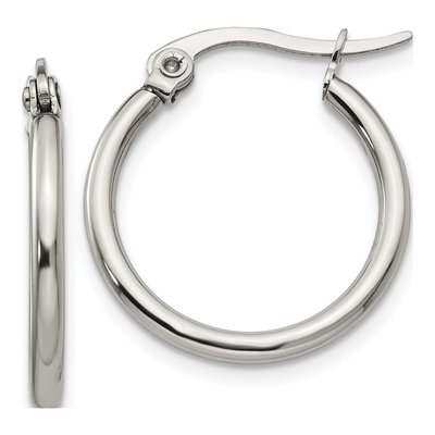 Stainless Steel 18mm Hoop Earrings