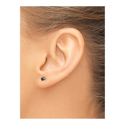 Stainless Steel 3mm CZ Star Stud Earrings – view 5