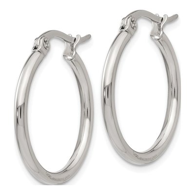 Stainless Steel 22mm Hoop Earrings – view 5