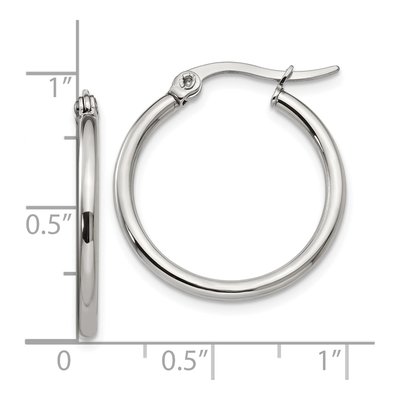 Stainless Steel 22mm Hoop Earrings – view 7