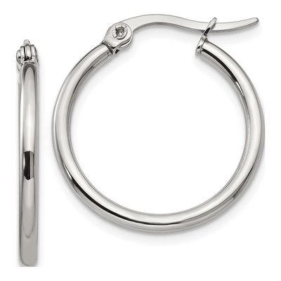 Stainless Steel 22mm Hoop Earrings