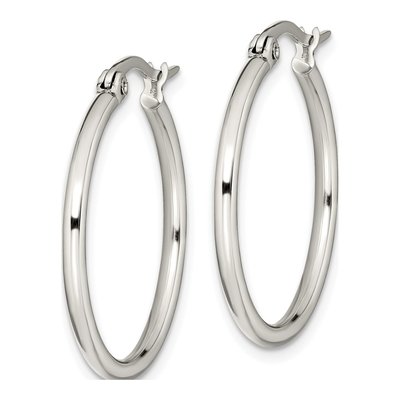 Stainless Steel 26mm Hoop Earrings – view 5