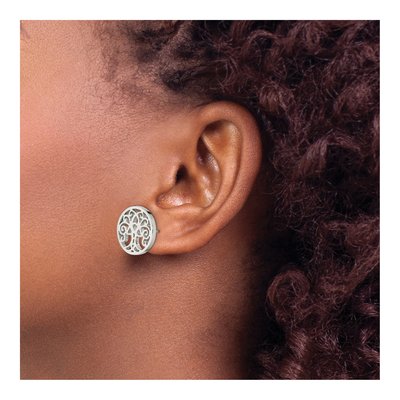 Stainless Steel Tree of Life Stud Earrings – view 5