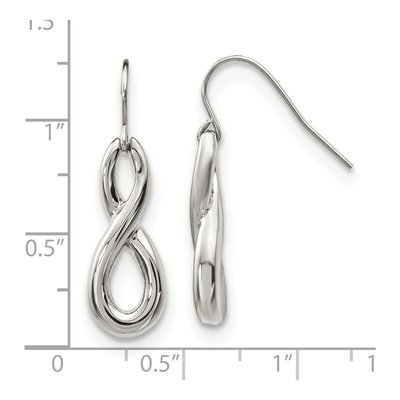 Stainless Steel Infinity Dangle Earrings – view 4