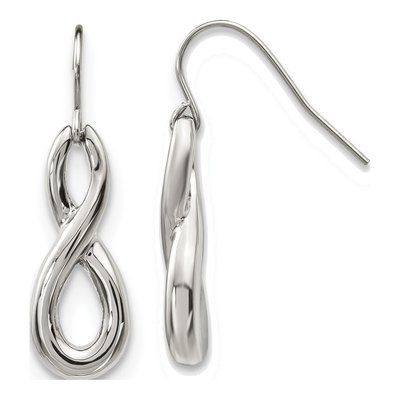 Stainless Steel Infinity Dangle Earrings