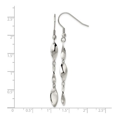 Stainless Steel Twisted Dangle Earrings – view 5