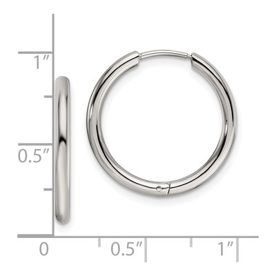 Stainless Steel 19mm Huggie Hoop Earrings – view 6