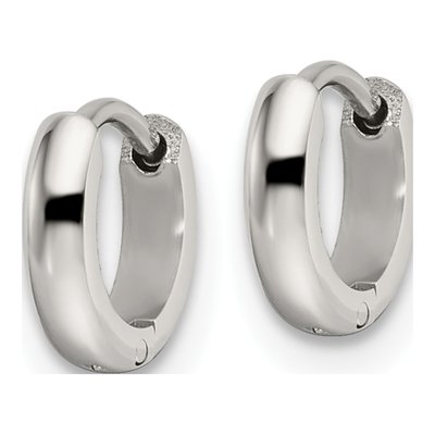 Stainless Steel 8.44mm Endless Huggie Hoop Earrings – view 4