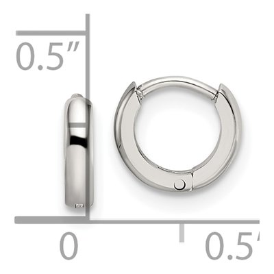 Stainless Steel 8.44mm Endless Huggie Hoop Earrings – view 6