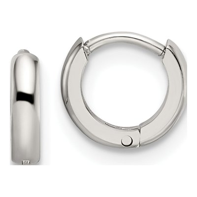 Stainless Steel 8.44mm Endless Huggie Hoop Earrings