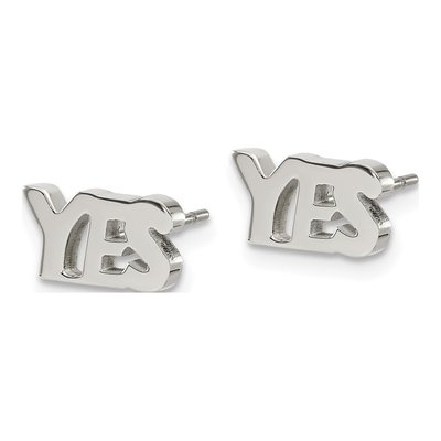 Stainless Steel Button Stud Earrings – view 4