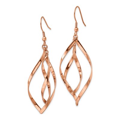 Stainless Steel IP Dangle Earrings – view 4