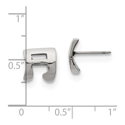 Stainless Steel Music Note Stud Earrings – view 4