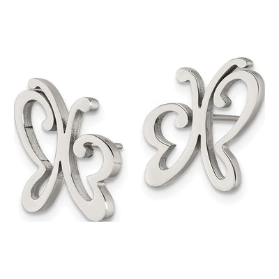 Stainless Steel Butterfly Stud Earrings – view 4