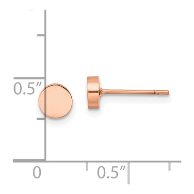 Stainless Steel IP Circle Stud Earrings – view 6