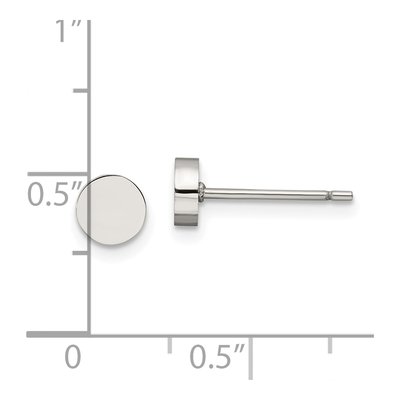 Stainless Steel Circle Stud Earrings – view 6