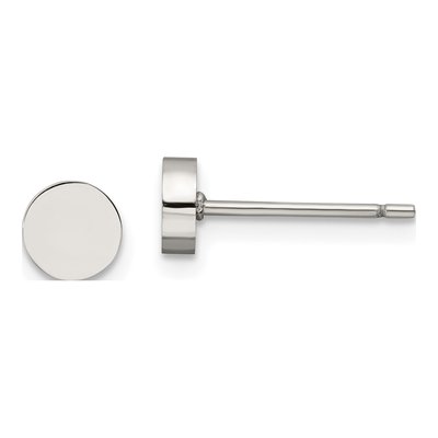 Stainless Steel Circle Stud Earrings