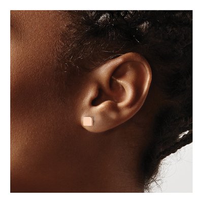 Stainless Steel IP Square Stud Earrings – view 5