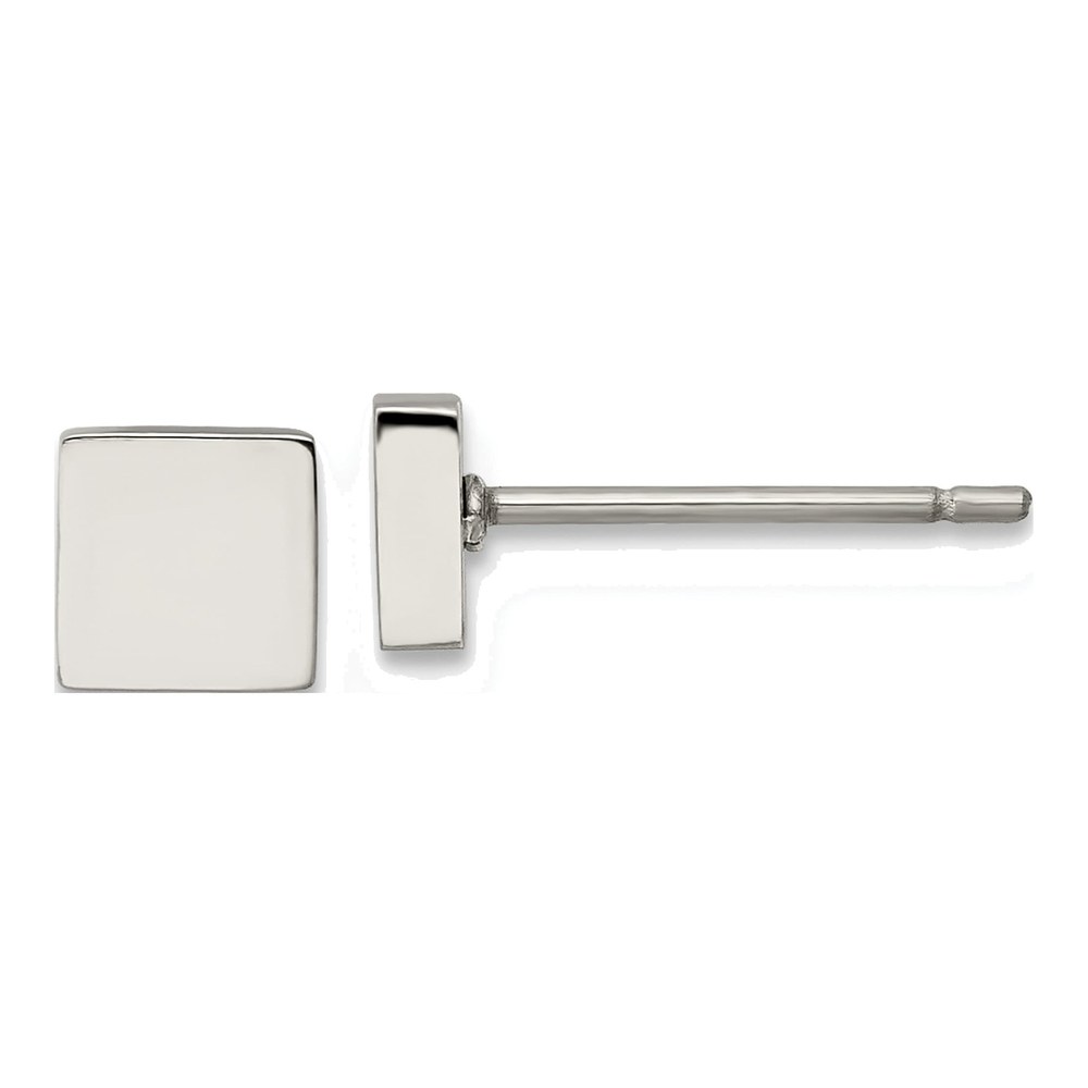 Stainless Steel Square Stud Earrings