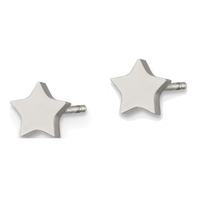 Stainless Steel Star Stud Earrings – view 4