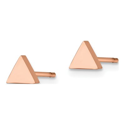 Stainless Steel IP Triangle Stud Earrings – view 4