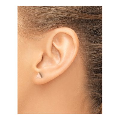 Stainless Steel IP Triangle Stud Earrings – view 5