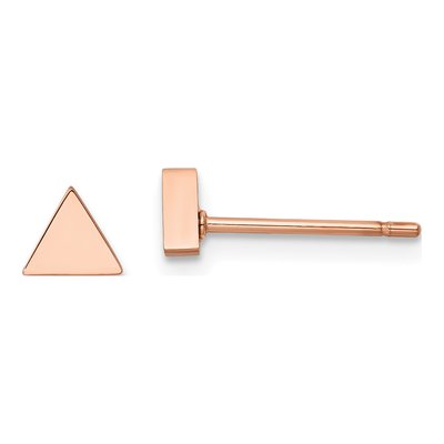 Stainless Steel IP Triangle Stud Earrings