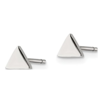 Stainless Steel Triangle Stud Earrings – view 4