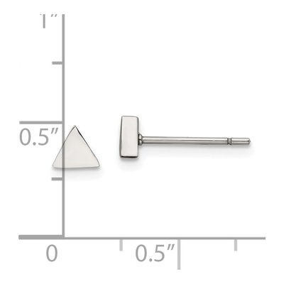 Stainless Steel Triangle Stud Earrings – view 6