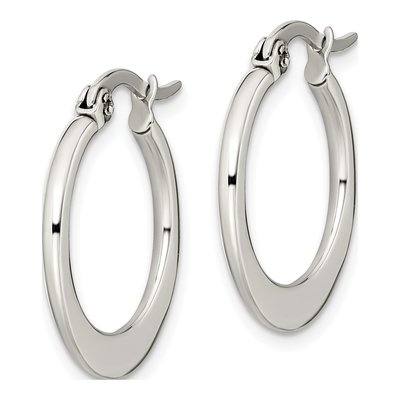 Stainless Steel 20mm Hoop Earrings – view 5