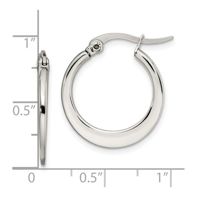 Stainless Steel 20mm Hoop Earrings – view 7
