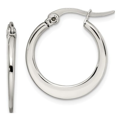 Stainless Steel 20mm Hoop Earrings