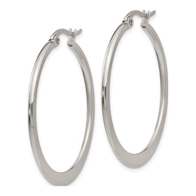 Stainless Steel 36mm Hoop Earrings – view 4