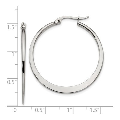 Stainless Steel 36mm Hoop Earrings – view 6