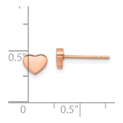 Stainless Steel IP Heart Stud Earrings – view 6