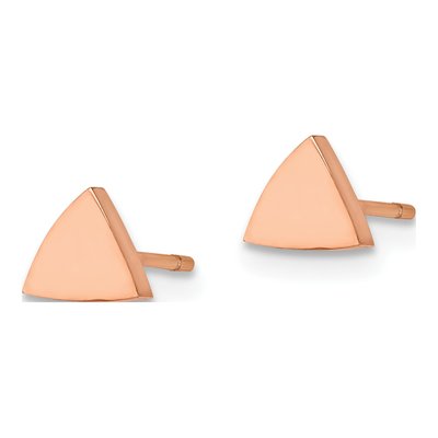 Stainless Steel IP Triangle Stud Earrings – view 4